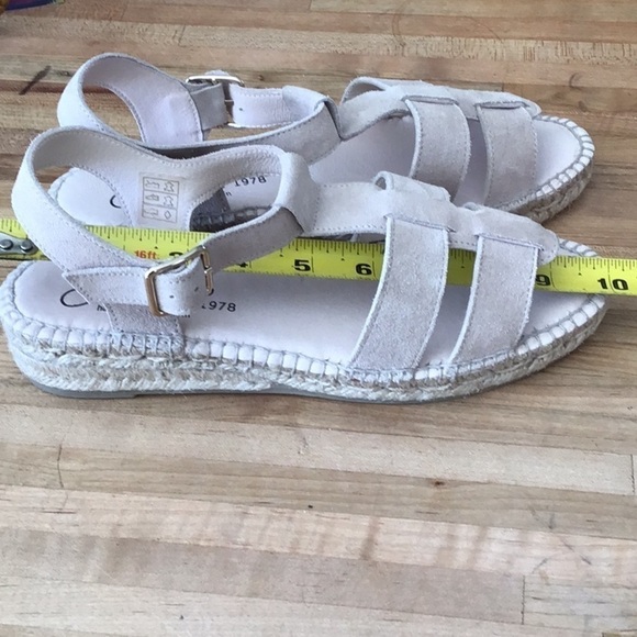 Anthropologie Gaimo Suede Fisherman Espadrille Platforms. Buff  US 8 EU 39 NWT - Picture 11 of 12
